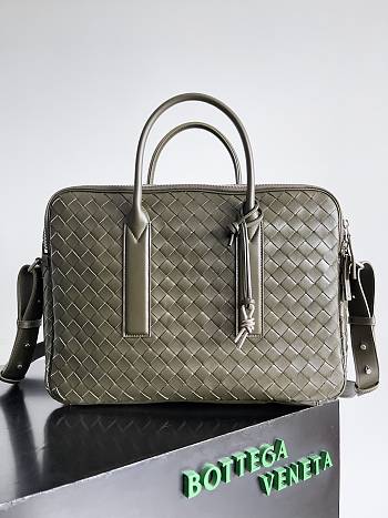 Bottega Veneta Briefcase Getaway Green - 39*28.5*8cm