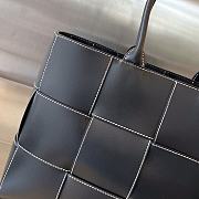 	 Bottega Veneta Arco Black With White Line Tote Bag - 37*27*9cm - 6