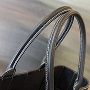 	 Bottega Veneta Arco Black With White Line Tote Bag - 37*27*9cm - 5