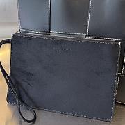 	 Bottega Veneta Arco Black With White Line Tote Bag - 37*27*9cm - 2