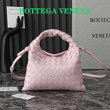 Bottega Veneta Mini Hoop Pink Bag - 25.5×14.5×11cm