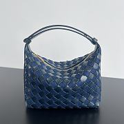 Bottega Veneta Wallace Intrecciato in leather and denim - 20x13x9.5cm - 1