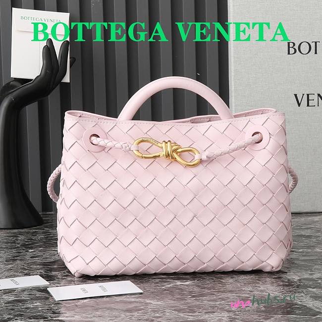 	 Bottega Veneta Andiamo Light Pink Bag - 25×22×10.5cm - 1