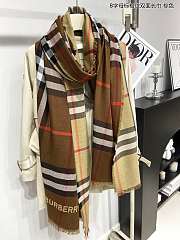 Burberry brown Wool-Silk Reversible Scarf - 78*230cm  - 2