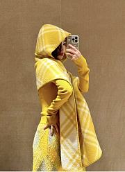 Burberry Hooded Checked Wool-jacquard Scarf In Yellow - 30*180cm - 3