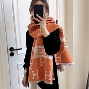 Hermes Orange H Logo Scarf  65*180cm - 4