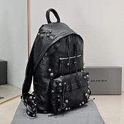 Balenciaga Le Cagole Studded Leather Backpack 35*48*13cm - 4