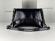 Balenciaga Crocodile Downtown Black Bag - 29x10x18cm - 1