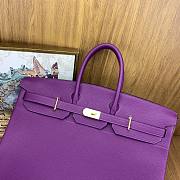 Hermes Birkin HAC 50cm togo lether purple bag - 4