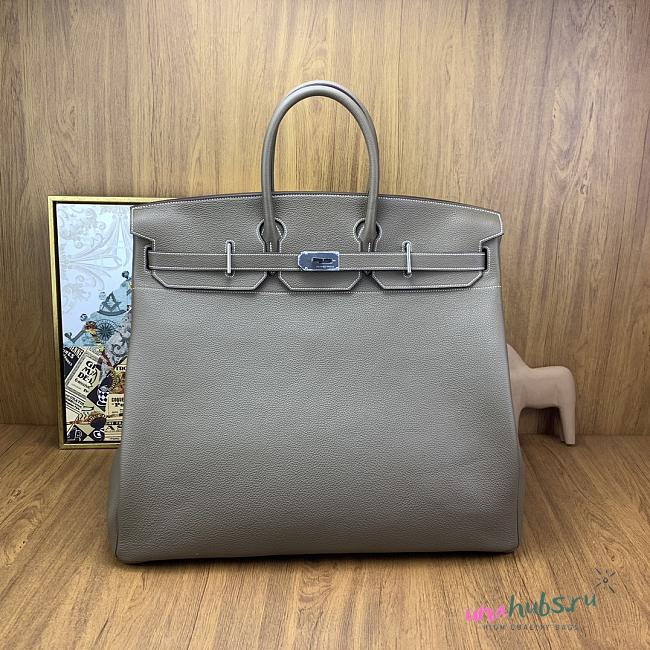 	 Hermes Birkin HAC 50cm togo lether grey bag - 1