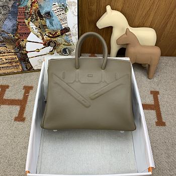 	 Hermès Birkin Shadow Swift leather green handbag 25cm