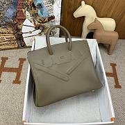 	 Hermès Birkin Shadow Swift leather green handbag 25cm - 5