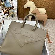 	 Hermès Birkin Shadow Swift leather green handbag 25cm - 3