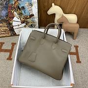 	 Hermès Birkin Shadow Swift leather green handbag 25cm - 2