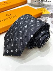 Louis Vuitton Small LV and Flower Motif Tie - 1