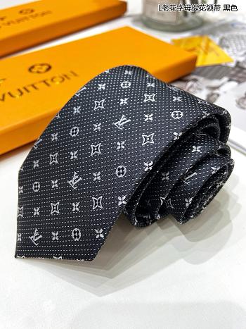 Louis Vuitton Small LV and Flower Motif Tie