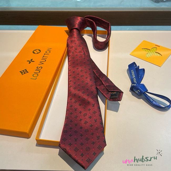 Louis Vuitton Monogram and Flower Motif Tie - 1