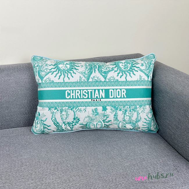 Dior Dioriviera Maria Grazia Chiuri Green Pillow 30*50cm - 1