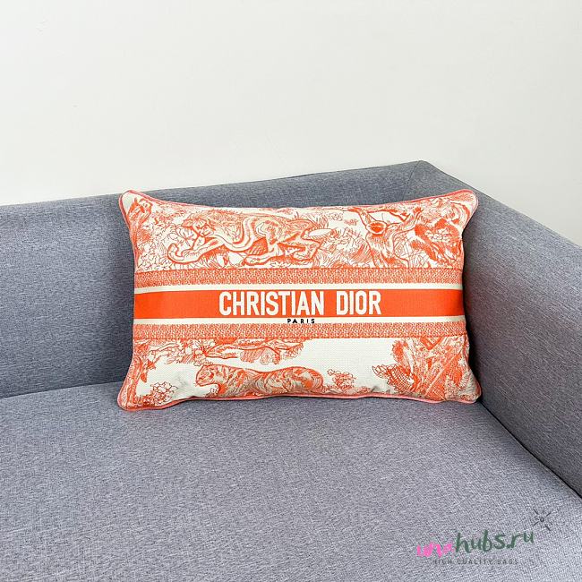 	 Dior Dioriviera Maria Grazia Chiuri Orange Pillow 30*50cm - 1