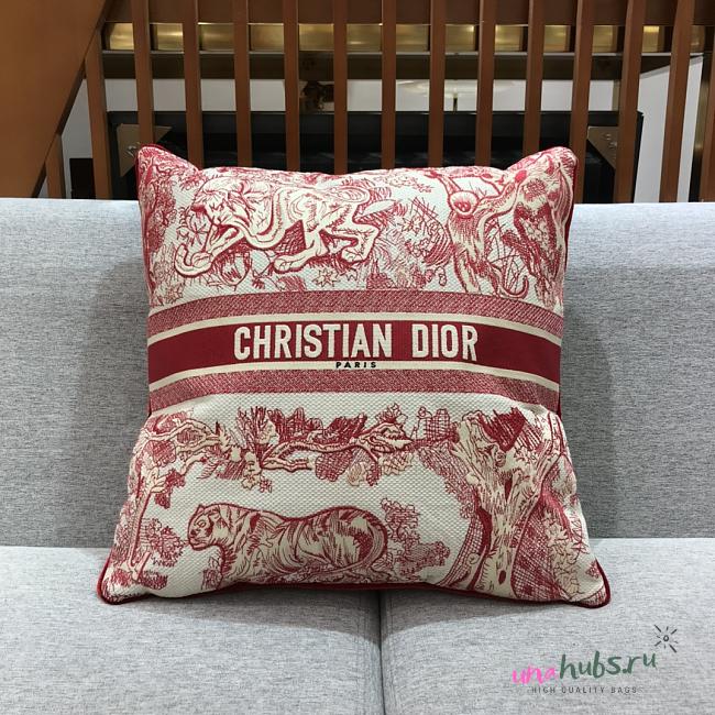 Dior Square Pillow Gray Toile de Jouy 50x50cm - 1