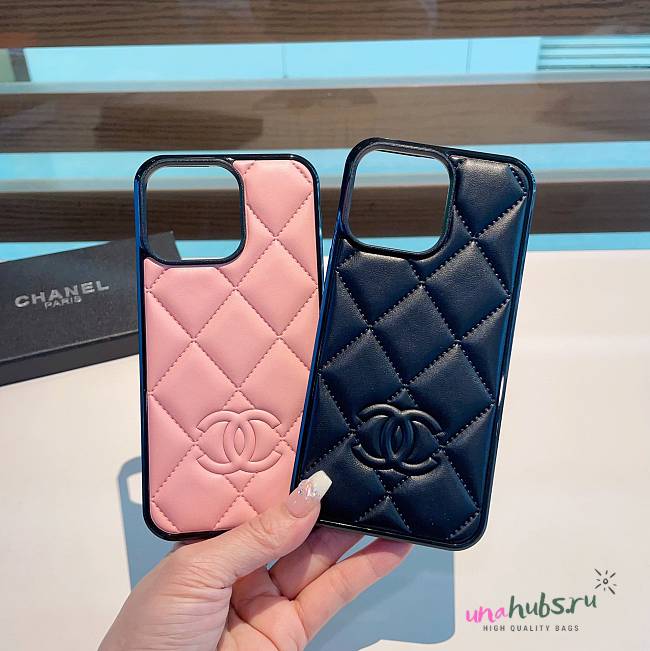 Chanel Quilted Lambskin CC Logo Phone Case  - 1