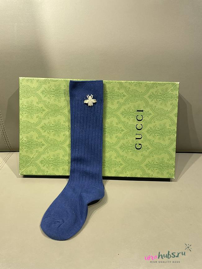 Gucci Blue Long Socks - 1