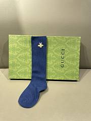 Gucci Blue Long Socks - 1