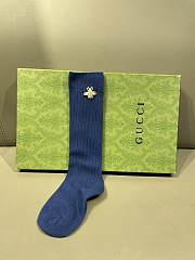 Gucci Blue Long Socks - 5