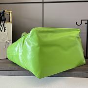 Loewe Distressed Leather Tote Bag In Green - 50*20*31cm - 6