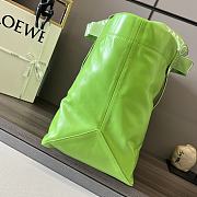 Loewe Distressed Leather Tote Bag In Green - 50*20*31cm - 5