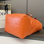 	 Loewe Distressed Leather Tote Bag In Orange - 50*20*31cm - 6