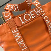 	 Loewe Distressed Leather Tote Bag In Orange - 50*20*31cm - 5