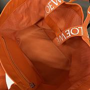 	 Loewe Distressed Leather Tote Bag In Orange - 50*20*31cm - 3