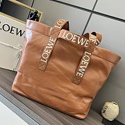 	 Loewe Distressed Leather Tote Bag In Brown - 50*20*31cm - 1