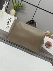 	 Loewe Distressed Leather Tote Bag In Dark Green - 50*20*31cm - 4