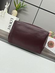 Loewe Distressed Leather Tote Bag In Burgundy - 50*20*31cm - 6