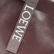 Loewe Distressed Leather Tote Bag In Burgundy - 50*20*31cm - 2