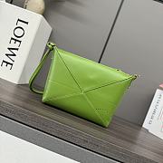 Loewe Puzzle Fold green pouch - 23*6.5*15.5CM - 2