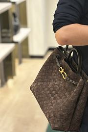 Bottega Veneta Medium Andiamo Dark Brown Suede Bag - 32cm - 6