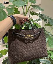 Bottega Veneta Medium Andiamo Dark Brown Suede Bag - 32cm - 5