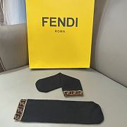 Fendi Black & Brown Socks - 1