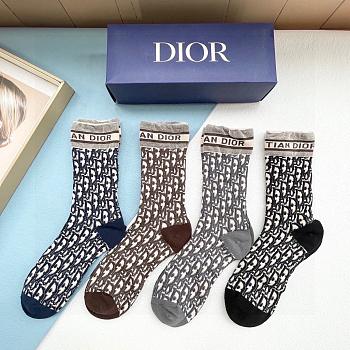 Dior Oblique Jacquard Set Socks