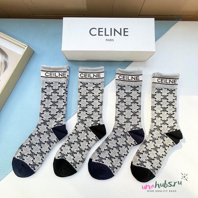 Celine Triomphe Logo Socks - 1