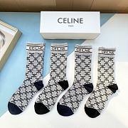 Celine Triomphe Logo Socks - 1