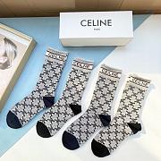 Celine Triomphe Logo Socks - 6