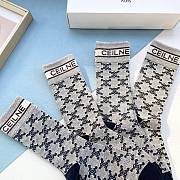 Celine Triomphe Logo Socks - 5