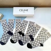 Celine Triomphe Logo Socks - 4