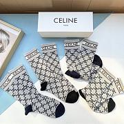 Celine Triomphe Logo Socks - 3