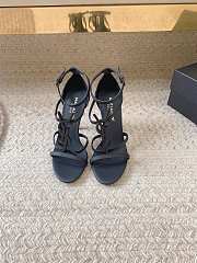 YSL Cassandra 10cm heels in smooth all black leather - 1