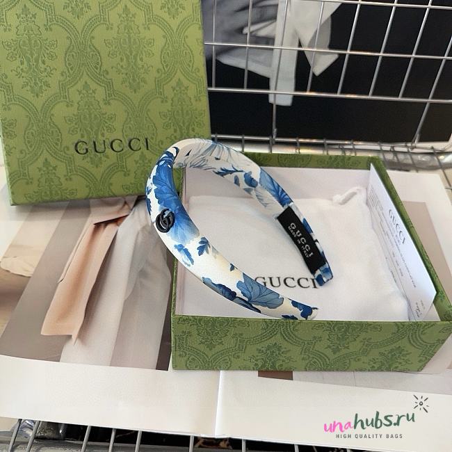 Gucci Blue & White Headband - 1